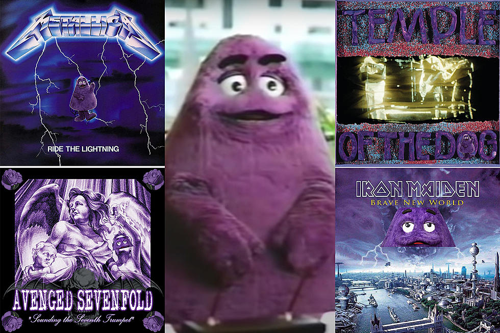 We Put McDonald’s Grimace on 16 Rock + Metal Album Covers