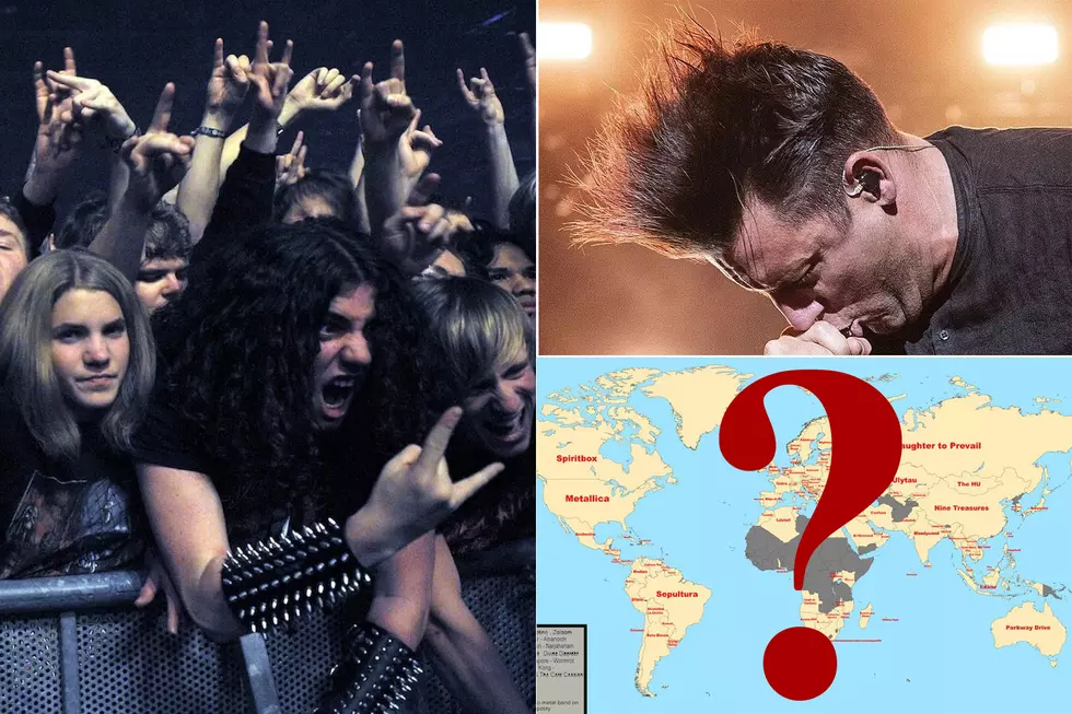 Map Shows Most Popular Metal Band in Every Country, According to Spotify